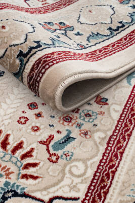 Amasra Bej Halı Modern Dokuma Halı Yumuşak Oturma Odası Salon Çocuk Odası Mutfak Halısı P7124 - 3