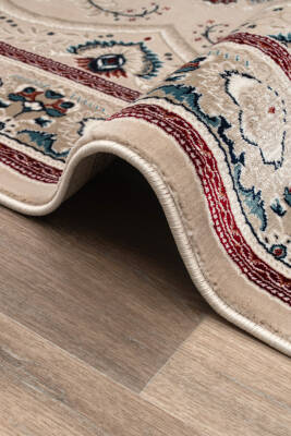 Amasra Bej Halı Modern Dokuma Halı Yumuşak Oturma Odası Salon Çocuk Odası Mutfak Halısı P7124 - 4