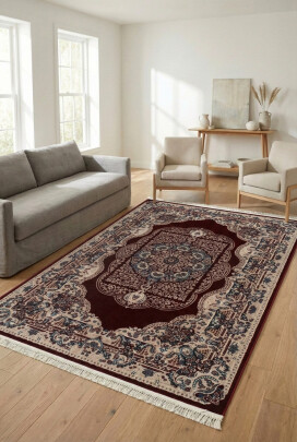 Amasra Kırmızı Halı Modern Dokuma Halı Yumuşak Oturma Odası Salon Çocuk Odası Mutfak Halısı P1319 - Efor Halı