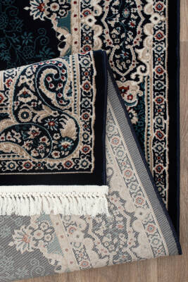 Amasra Mavi Halı Modern Dokuma Halı Yumuşak Oturma Odası Salon Çocuk Odası Mutfak Halısı P122C - 5