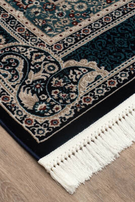 Amasra Mavi Halı Modern Dokuma Halı Yumuşak Oturma Odası Salon Çocuk Odası Mutfak Halısı P122C - 6