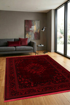 Antique Bordo Halı Modern Dokuma Halı Yumuşak Oturma Odası Salon Çocuk Odası Mutfak Halısı P1448 Bordo-3