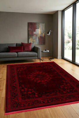 Antique Bordo Halı Modern Dokuma Halı Yumuşak Oturma Odası Salon Çocuk Odası Mutfak Halısı P1448 - 1