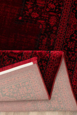 Antique Bordo Halı Modern Dokuma Halı Yumuşak Oturma Odası Salon Çocuk Odası Mutfak Halısı P1448 - 5