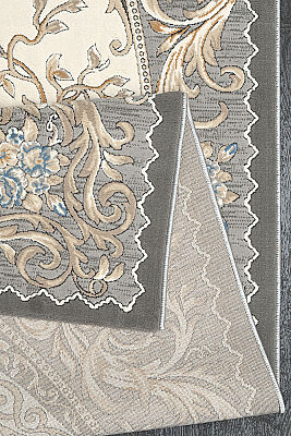 Bound Gri Beyaz Halı Modern Dokuma Halı Yumuşak Oturma Odası Salon Mutfak Halısı D0014 - 5
