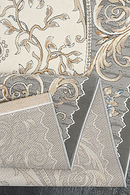 Bound Gri Beyaz Halı Modern Dokuma Halı Yumuşak Oturma Odası Salon Mutfak Halısı D0014 - 6