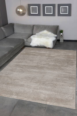Elmina Bej Halı Modern Dokuma Halı Yumuşak Oturma Odası Salon Çocuk Odası Mutfak Halısı QP047 - 1