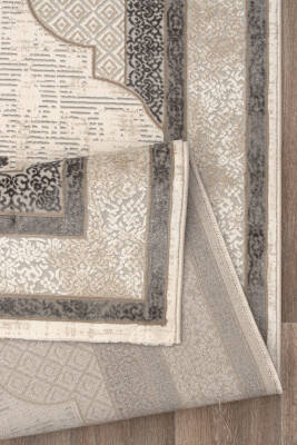 Lynosse Fildişi Gri Halı Modern Dokuma Halı Yumuşak Oturma Odası Salon Çocuk Odası Mutfak Halısı P1314 - 5