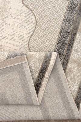 Lynosse Fildişi Gri Halı Modern Dokuma Halı Yumuşak Oturma Odası Salon Çocuk Odası Mutfak Halısı P1314 - 6