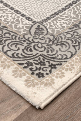 Lynosse Gri Halı Modern Dokuma Halı Yumuşak Oturma Odası Salon Çocuk Odası Mutfak Halısı P1207 - 4