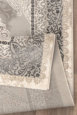 Lynosse Gri Halı Modern Dokuma Halı Yumuşak Oturma Odası Salon Çocuk Odası Mutfak Halısı P1207 - 5