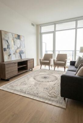 Lynosse Gri Halı Modern Dokuma Halı Yumuşak Oturma Odası Salon Çocuk Odası Mutfak Halısı P1443 