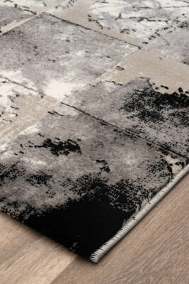 Lynosse Siyah Halı Modern Dokuma Halı Yumuşak Oturma Odası Salon Çocuk Odası Mutfak Halısı P0849 - 6