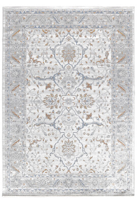 Paradise Beyaz Gri Halı Modern Dokuma Halı Yumuşak Oturma Odası Salon Çocuk Odası Mutfak Halısı M0144 - Efor Halı