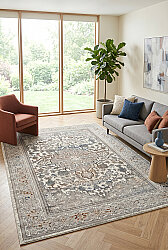 Paradise Beyaz Gri Halı Modern Dokuma Halı Yumuşak Oturma Odası Salon Mutfak Halısı M0171 Beyaz Gri