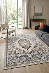 Paradise Gri Beyaz Halı Modern Dokuma Halı Yumuşak Oturma Odası Salon Mutfak Halısı M0177 - Efor Halı