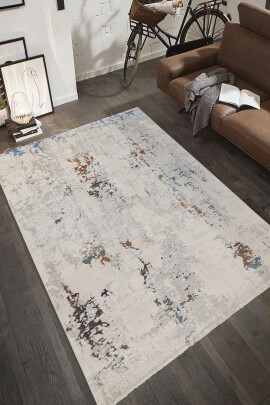 Paradise Krem Terra Halı Modern Dokuma Halı Yumuşak Oturma Odası Salon Çocuk Odası Mutfak Halısı M051A Krem Terra