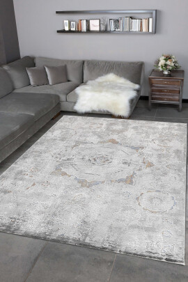 Paradise Mavi Halı Modern Dokuma Halı Yumuşak Oturma Odası Salon Çocuk Odası Mutfak Halısı M0131 
