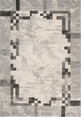 River Beyaz Gri Halı Modern Dokuma Halı Yumuşak Oturma Odası Salon Çocuk Odası Mutfak Halısı F0464 - Efor Halı