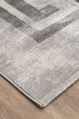 River Beyaz Gri Halı Modern Dokuma Halı Yumuşak Oturma Odası Salon Çocuk Odası Mutfak Halısı F0464 - 5