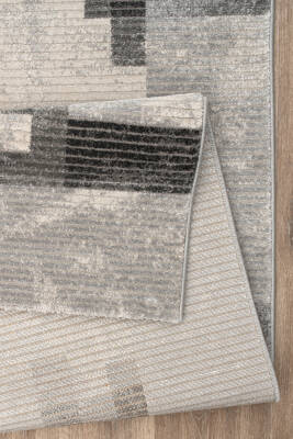 River Beyaz Gri Halı Modern Dokuma Halı Yumuşak Oturma Odası Salon Çocuk Odası Mutfak Halısı F0464 - 6