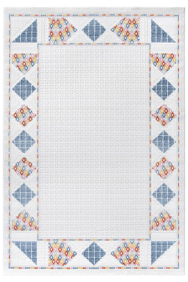 Roma Beyaz Halı Yumuşak Oturma Odası Salon Çocuk Odası Mutfak Halısı F0377 - Efor Halı